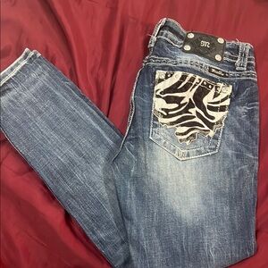Miss Me Blue skinny Cut Jeans with Decorative Back
